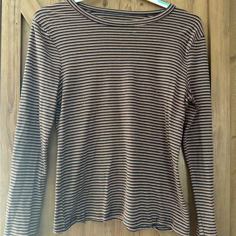 Striped long sleeve shirt, Size M